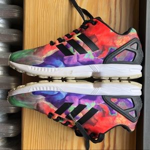 Adidas tie-dye rainbow trainers